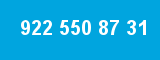 922 550 87 31 922 550 87 31
